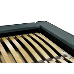 Lit coffre VELORA Vert émeraude 180x200 cm Tissu velours doux Sommier relevable Rangement intégré