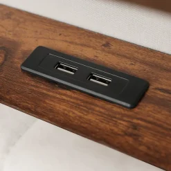 Lit coffre 180x200 cm - Lit ados avec USB et LED - Lin - Sans Matelas - Beige