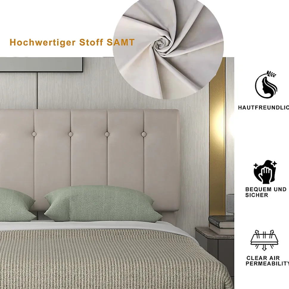 Lit Coffre 140x200 cm - Lit avec Rangement Intégré et Mécanisme Hydraulique, en Velours Blanc, Sans Matelas