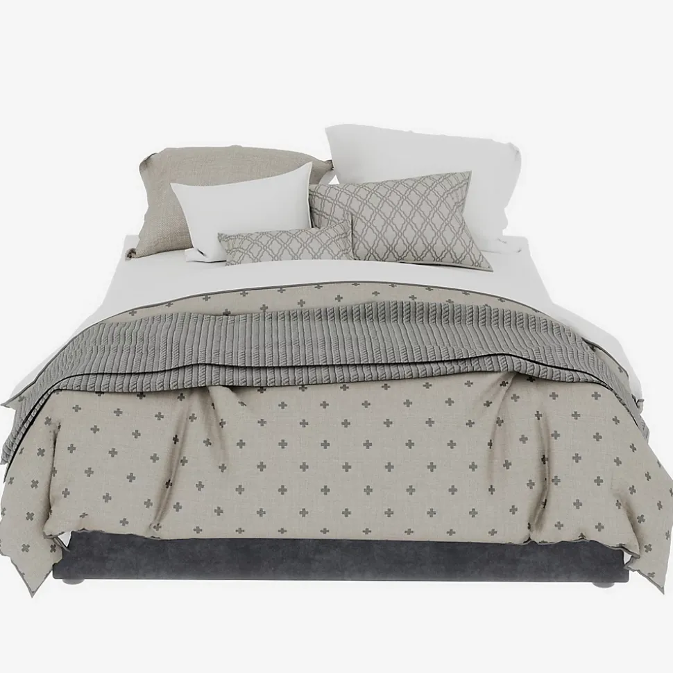 Lit Coffre 140x200 cm - Lit Double pour Adulte/Ado avec Système Hydraulique, Sans Matelas, en Velours Hollandais Gris