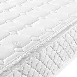 Lit coffre 160x200 cm - Lit double capitonné avec sommier à lattes - Lin - Matelas Inclus - Gris