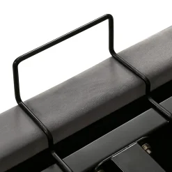 Lit coffre 160x200 cm - Lit double capitonné avec tête de lit oreille - Velours - Sans Matelas - Gris