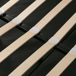 Lit coffre 160x200 cm - Lit double capitonné avec tête de lit oreille - Velours - Sans Matelas - Gris