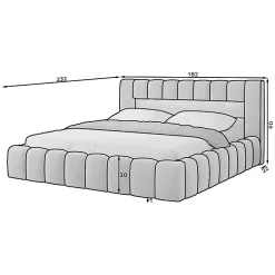 Lit coffre 160x200 sommier inclus Auria Velours Marron