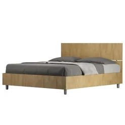 Lit coffre 160x190 tête de lit droite Demas chêne