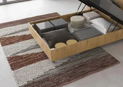 Lit coffre 120x200 tête de lit droite Demas chêne