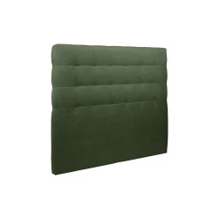 Lit coffre 180x200cm avec tête de lit capitonnée Tissu Vert - Hauteur totale : 39cm