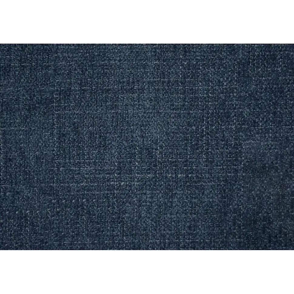 Lit coffre 180x200cm avec tête de lit lignes Tissu Bleu - Hauteur totale : 39cm