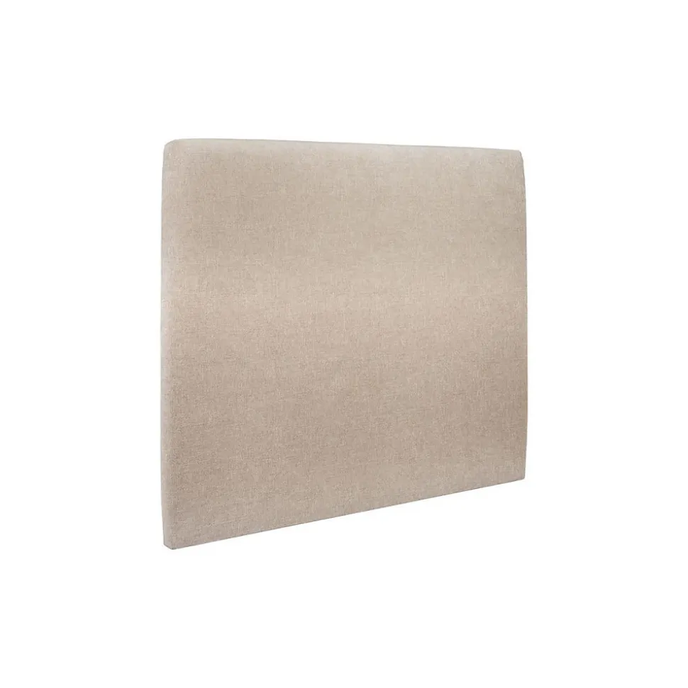 Lit coffre 180x200cm avec tête de lit tapissier Tissu Beige brun - Hauteur totale : 39cm