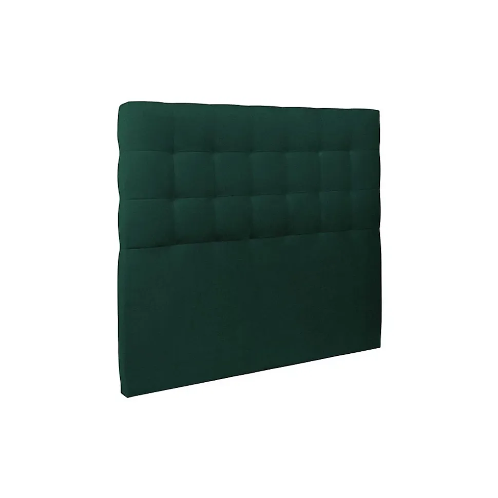Lit coffre 160x200cm avec tête de lit capitonnée Velours Vert - Hauteur totale : 39cm