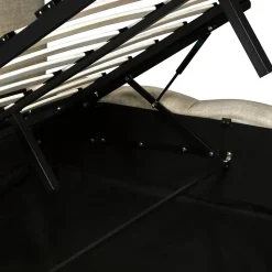 Lit coffre 140x190cm NEST + 1 sommier / Beige