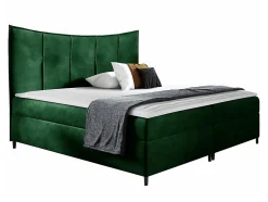 Lit continental Baltimore 178, Unique, Vert, Tissu, Disponible