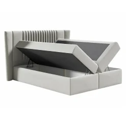 Lit continental Baltimore 184, Unique, Vert, Tissu, Disponible