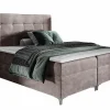 Lit continental Baltimore 185, Double, Marron, Tissu, Disponible