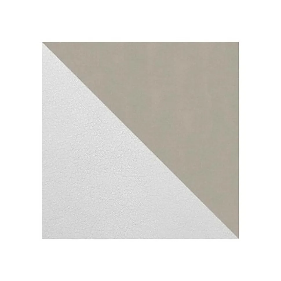 Lit continental Baltimore 165, Unique, Brun clair, Faux cuir