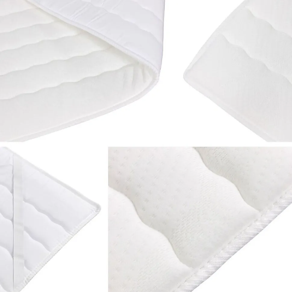 Lit continental Baltimore 179, Unique, Brun clair, Faux cuir