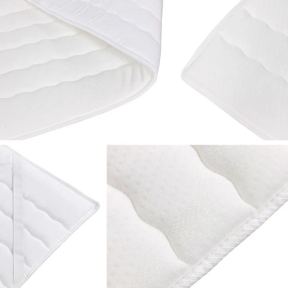 Lit continental Baltimore 127, Double, Brun clair, Tissu, Disponible