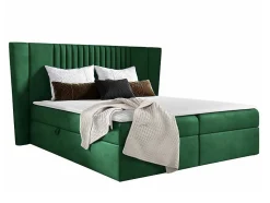 Lit continental Baltimore 184, Double, Vert, Tissu, Disponible