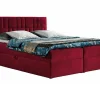 Lit continental Baltimore 143, Double, Rouge, Tissu, Disponible