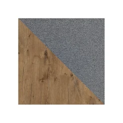 Lit continental Baltimore 190, Double, Gris, Tissu, Disponible