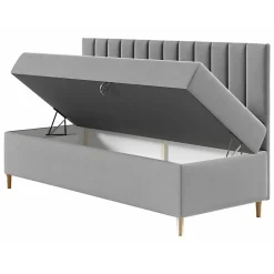 Lit continental Baltimore 165, Unique, Pourpre, Faux cuir, Disponible