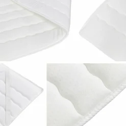 Lit continental Baltimore 147, Double, Rose, Tissu, Disponible