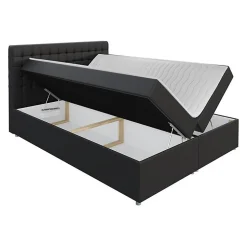 Lit continental Baltimore 115, Double, Rose, Tissu, Disponible