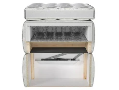 Lit continental ComfiDream 156, Double, Brun clair, Tissu, Disponible