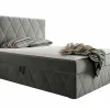 Lit continental Comfivo 225, Double, Gris, Tissu, Disponible
