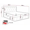 Lit continental Comfivo 225, Double, Rouge, Tissu, Disponible