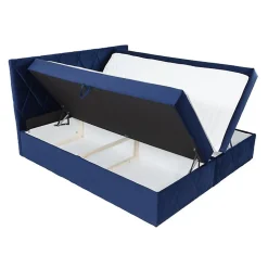 Lit continental Comfivo 225, Double, Rouge, Tissu, Disponible