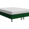 Lit continental Logan 101, Double, Vert, Tissu, Disponible