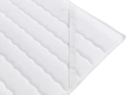 Lit continental Memphis 103, Double, Gris, Tissu, Disponible