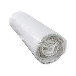 Lit continental Memphis 103, Double, Gris, Tissu, Disponible