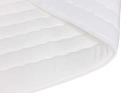 Lit continental Pomona 116, Double, Brun clair, Tissu, Disponible