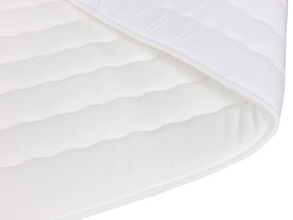 Lit continental Pomona 116, Double, Brun clair, Tissu, Disponible