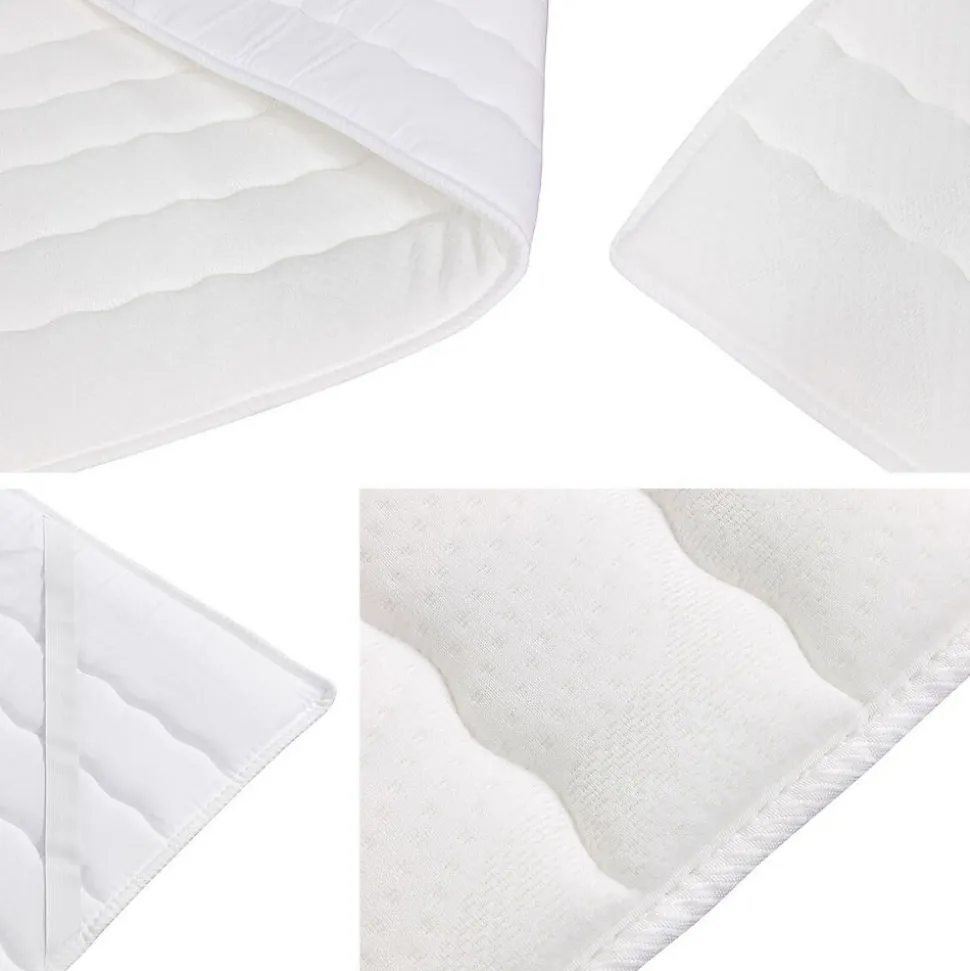 Lit continental Pomona 112, Double, Brun clair, Tissu, Disponible