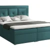 Lit continental Pomona 113, Double, Turquoise, Tissu, Disponible