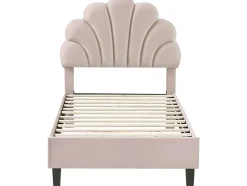 Lit coquillage en velours 