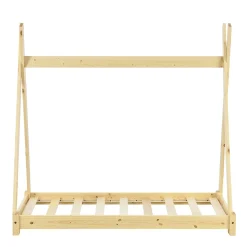 Lit de Tipi pour Enfant Onejda Bois Naturel 140 x 70 cm en.casa