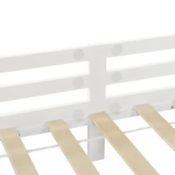 Lit d'Enfant Design Nuuk en Pin 200 x 90 cm Blanc Mat Laqué en.casa