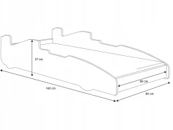 Lit d'enfant FORMULA bleu 160 x 80 cm