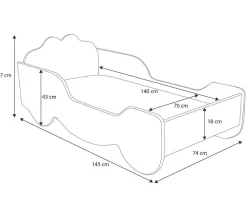 Lit d'enfant Kareta 160x80 avec matelas
