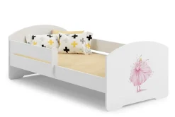 Lit d'enfant LUK avec barreaux 160x80 Princesse en couronne