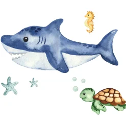 Lit d'enfant LUK avec tiroir et tringle 160x80 Shark