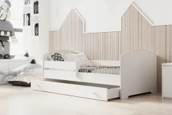 Lit d'enfant LUK avec tiroir et barreaux 160x80