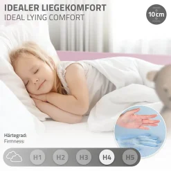 Lit d'enfant ML-Design Tipi 80x160cm rose en bois de pin massif style indien avec sommier matelas