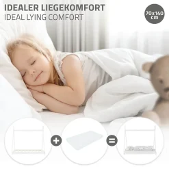 Lit d'enfant ML-Design Tipi 70x140 cm blanc simple en bois de pin sommier à lattes style indien