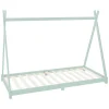 Lit d'enfant ML-Design Tipi 90x200cm menthe simple en bois de pin avec sommier à lattes style indien