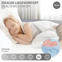 Lit d'enfant ML-Design Tipi 70x140 cm gris clair en bois de pin avec sommier matelas style indien